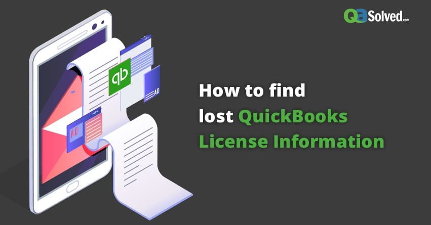 Where to find the lost QuickBooks License Information?