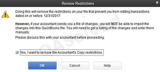 Remove Accountant Copy Restrictions