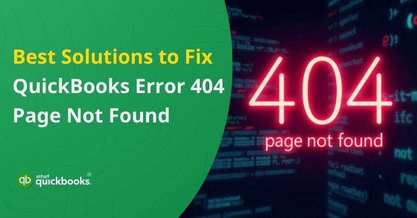 Fix QuickBooks Error 404