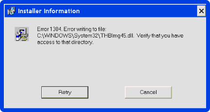 QuickBooks Error C=1304