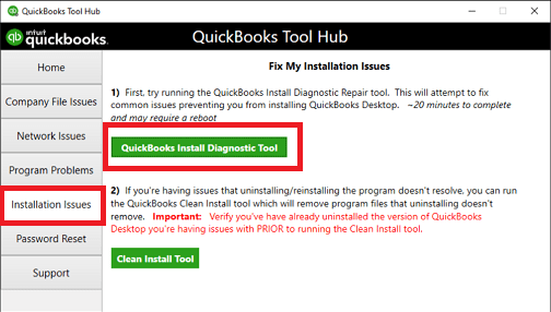 QuickBooks Install Diagnostic Tool