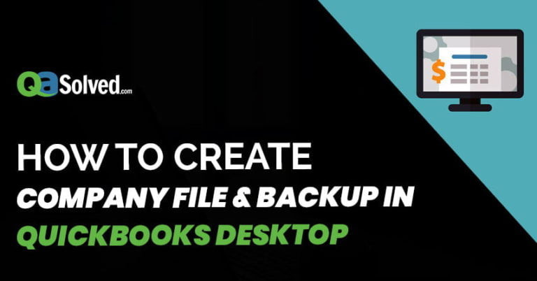 company file & backup in quickbooks