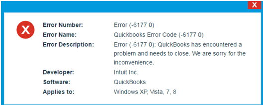 QuickBooks Error Code 6177 QuickBooks Error Code 6177