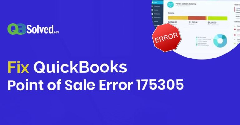 QuickBooks Point of Sale Error 175305