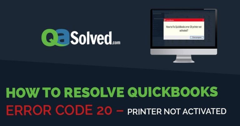 QuickBooks Error Code 20