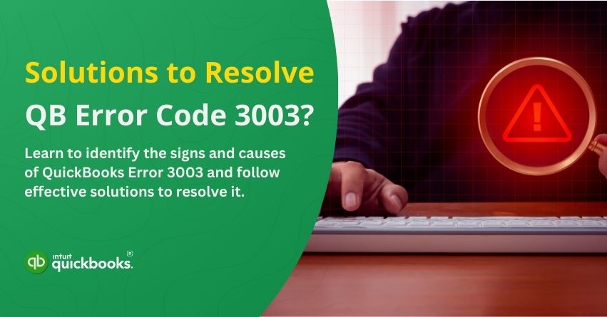 QuickBooks Error 3003