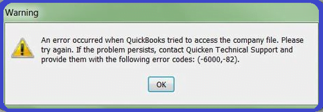QuickBooks error -6000 -82