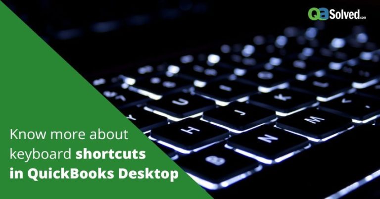 QuickBooks shortcuts