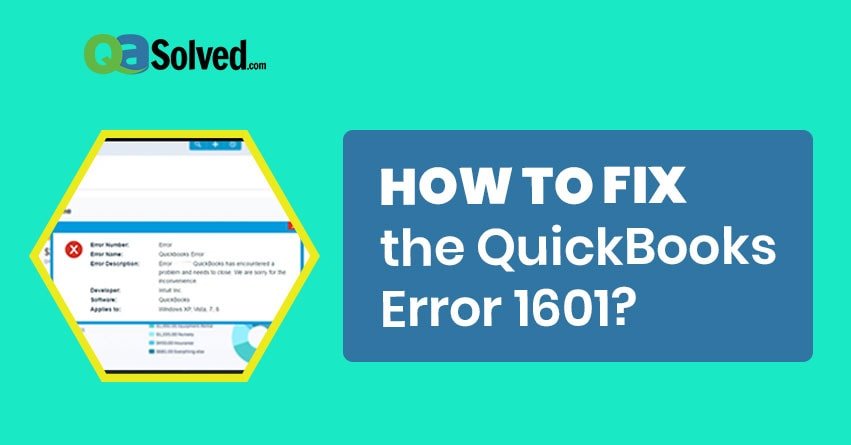 How to Fix Java Error Code 1601 in QuickBooks?