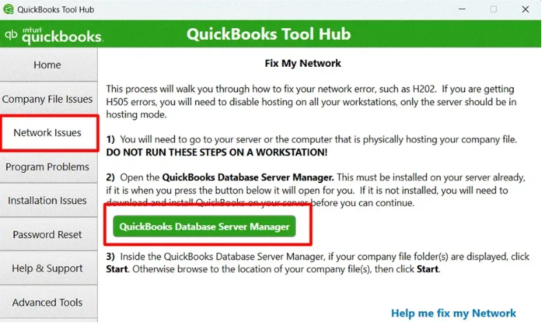 QuickBooks Database Server Manager