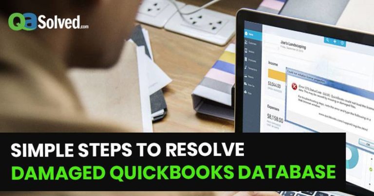 damaged quickbooks database errors