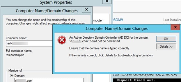 Ensure ‘All computers’ in the same domain