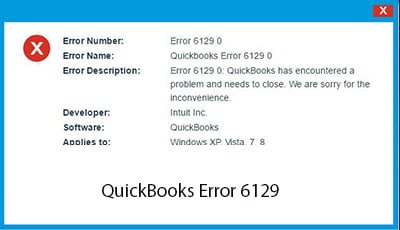 QuickBooks Error Code 6129