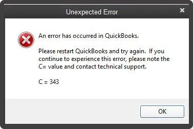 QuickBooks Error C=343