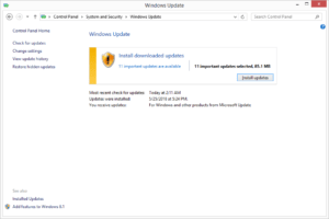 Check Windows updates Check Windows updates