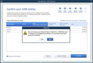 Confirm your 1099 entries