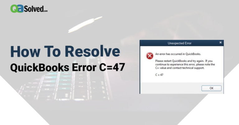 quickbooks error c=47