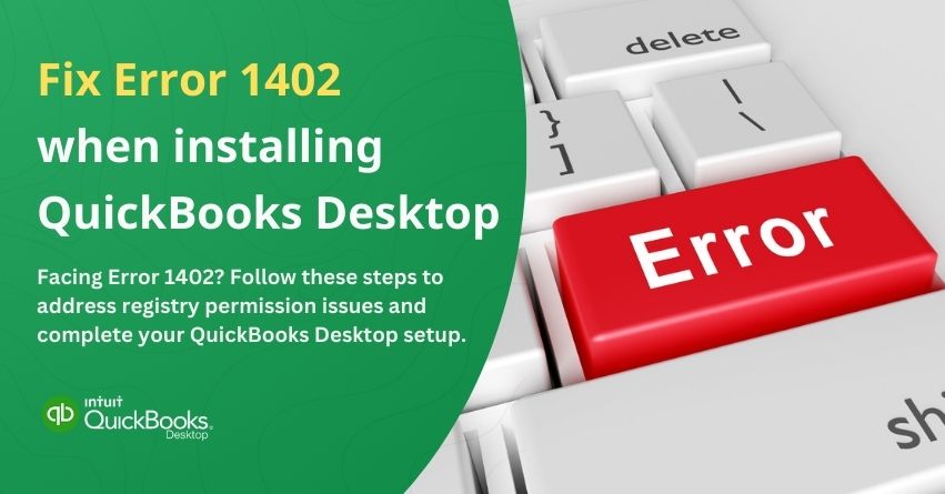 Resolve QuickBooks Error 1402