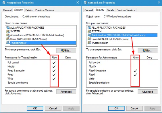 Set Permissions to Full Control