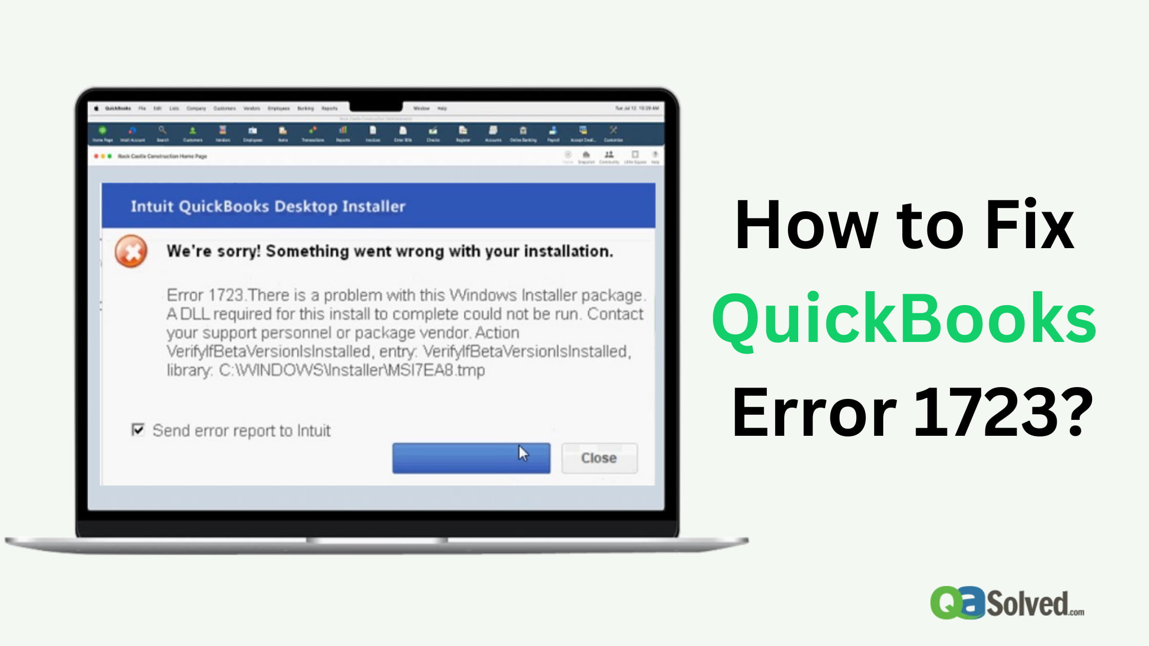 How to Fix QuickBooks Error 1723?