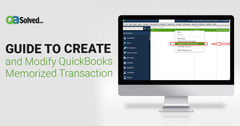 quickbooks memorized transactions
