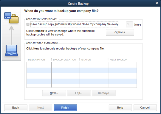 Setup Automatic Backups Setup Automatic Backups