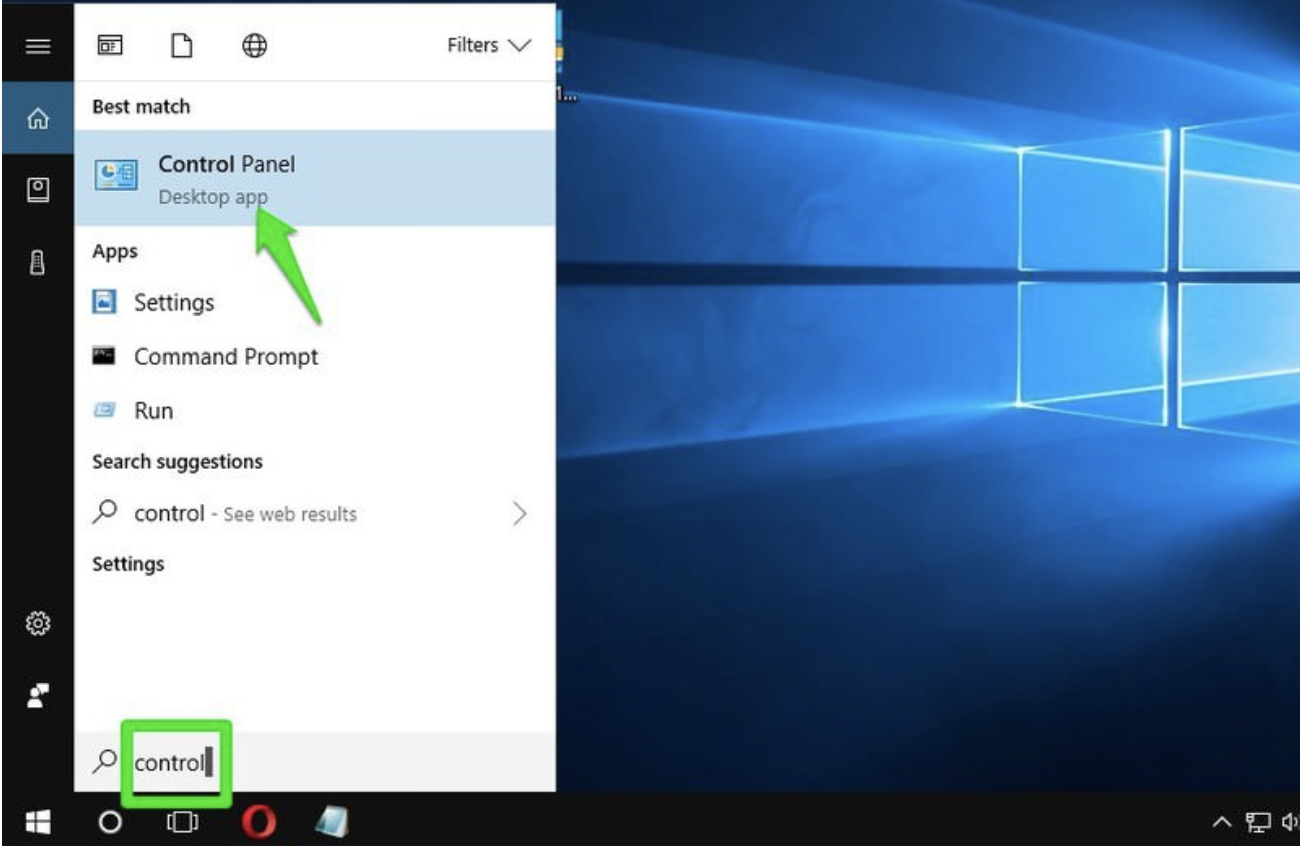 Select Control Panel