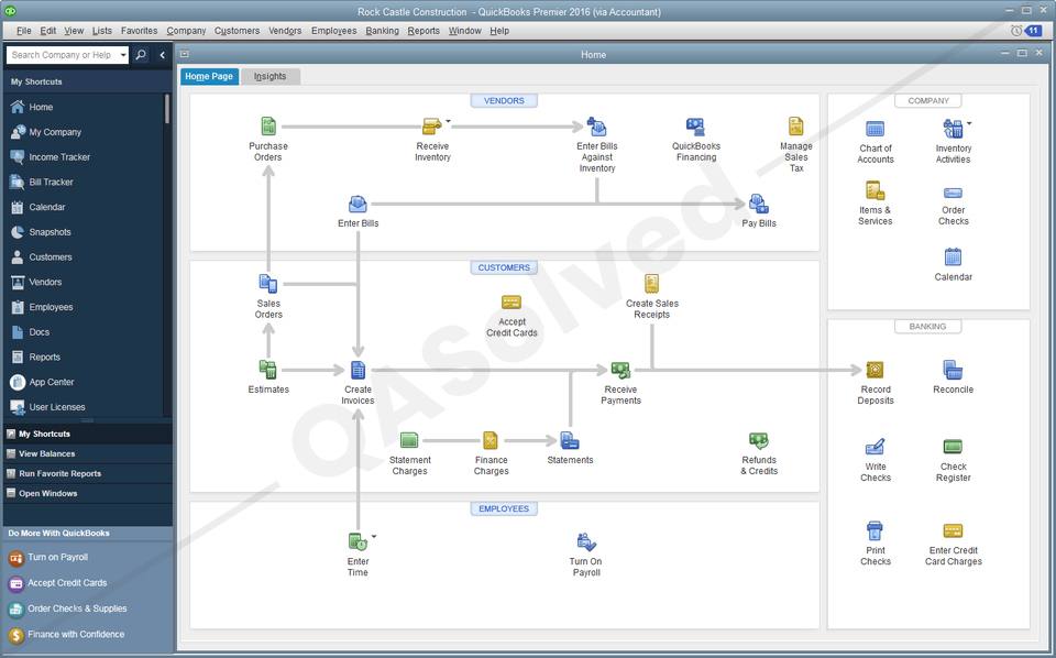 Quickbooks Personal Finance Chart Of Accounts