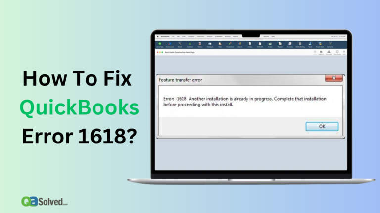 QuickBooks Error 1618