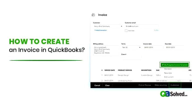 how to create an invoice in quickbooks