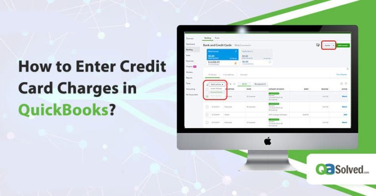 how to enter credit card charges in quickbooks