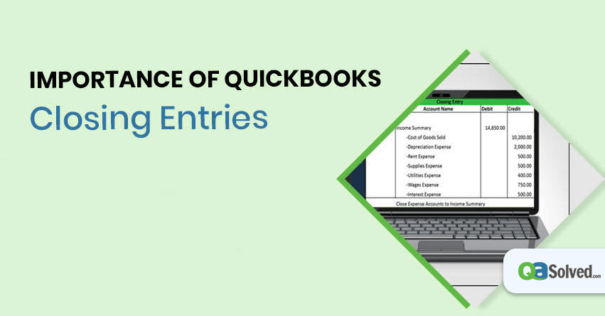 quickbooks closing entry