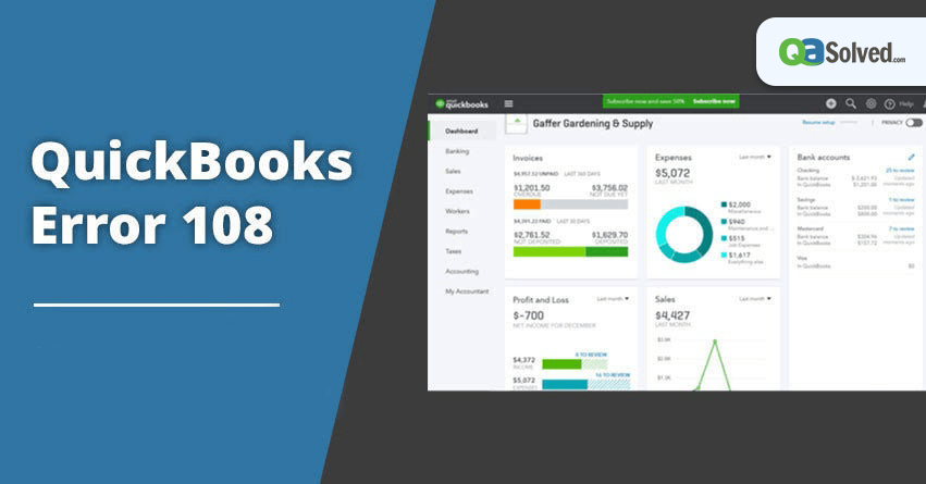 How to Fix QuickBooks Error Code 108?