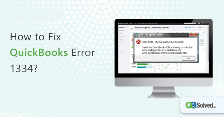 quickbooks error 1334