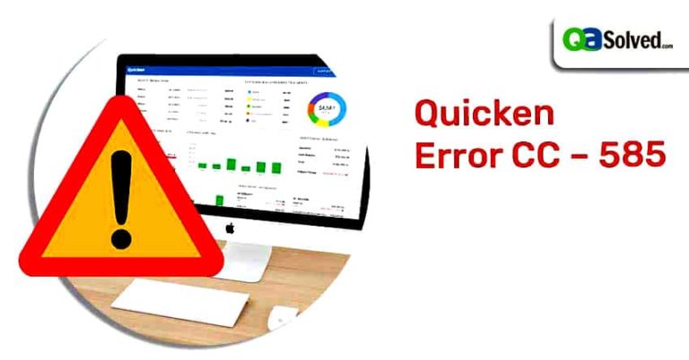 quicken error cc-585