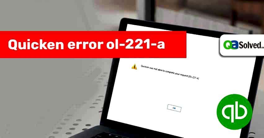 quicken error ol-221-a