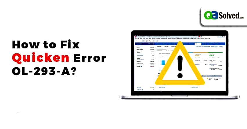 How to Fix Quicken Error OL-293-A?