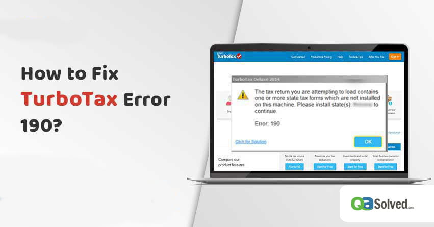 How to Fix TurboTax Error 190?