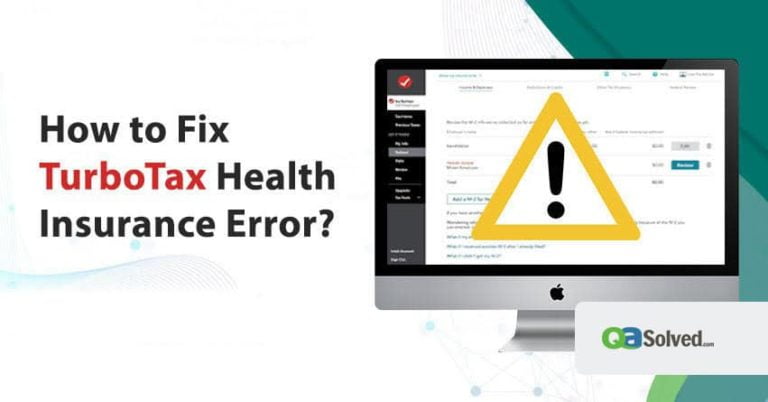 turbotax health insurance error