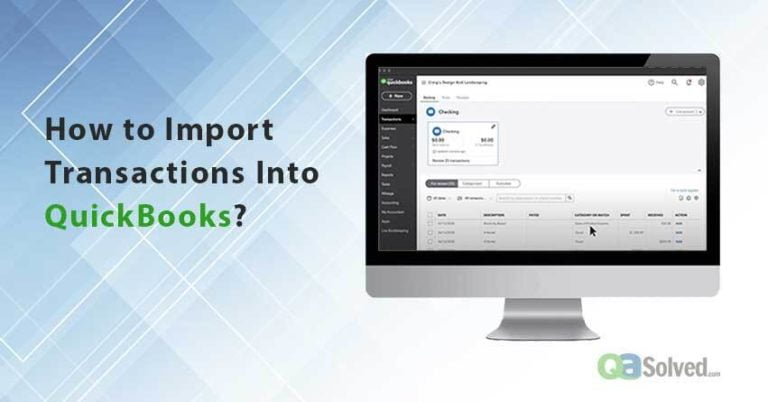 how to import transactions into quickbooks