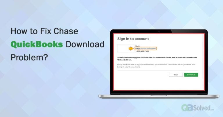 chase quickbooks download problem