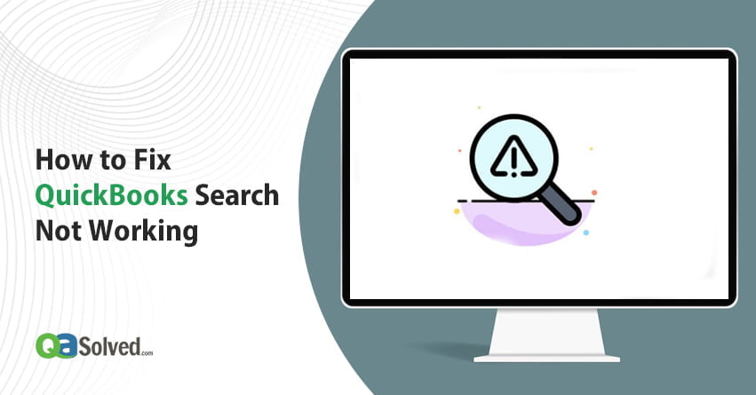 quickbooks search not working