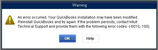 QuickBooks Error Code 6010