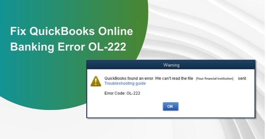 QuickBooks Online Banking Error OL-222