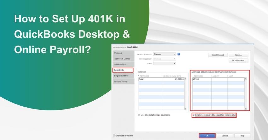 401(k) plan in QuickBooks