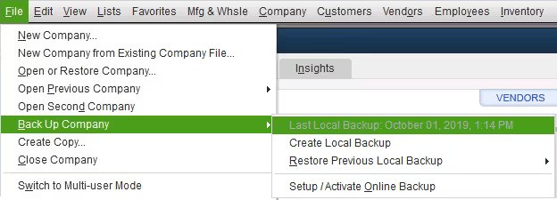 See Last Backup in QuickBooks Desktop