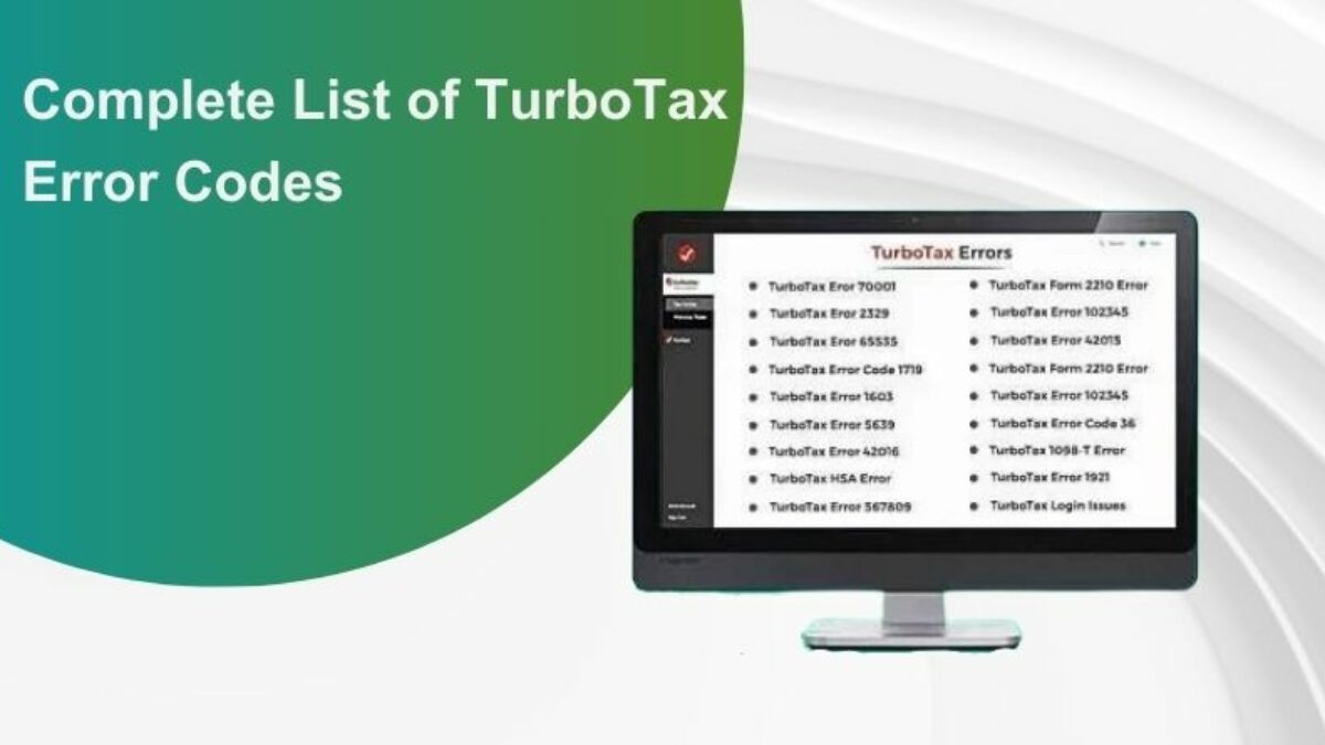 Complete List of TurboTax Error Codes 2023 QAsolved