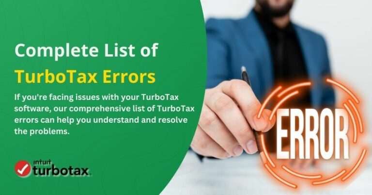 TurboTax Errors
