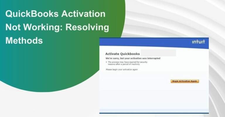 QuickBooks Activation Not Working