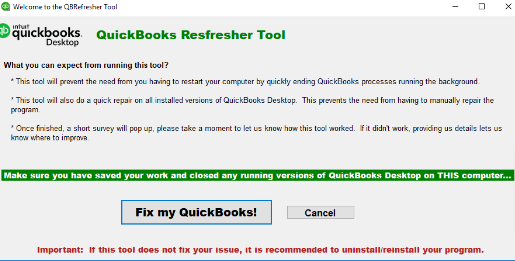 QuickBooks Refresher Tool